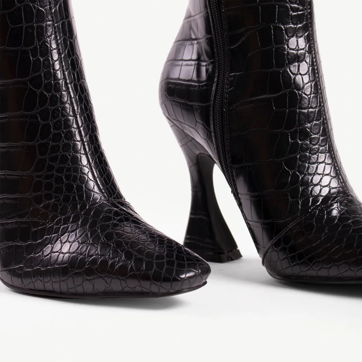 RAID Angelique Long Boot in Black Croc