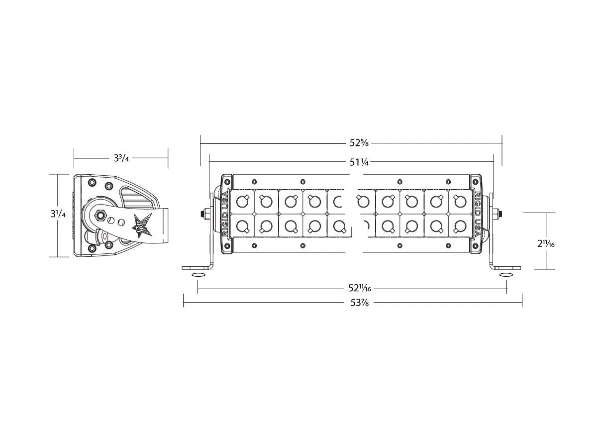 Rigid - 50" E-Series LED Spot/Flood Combo Light Bar