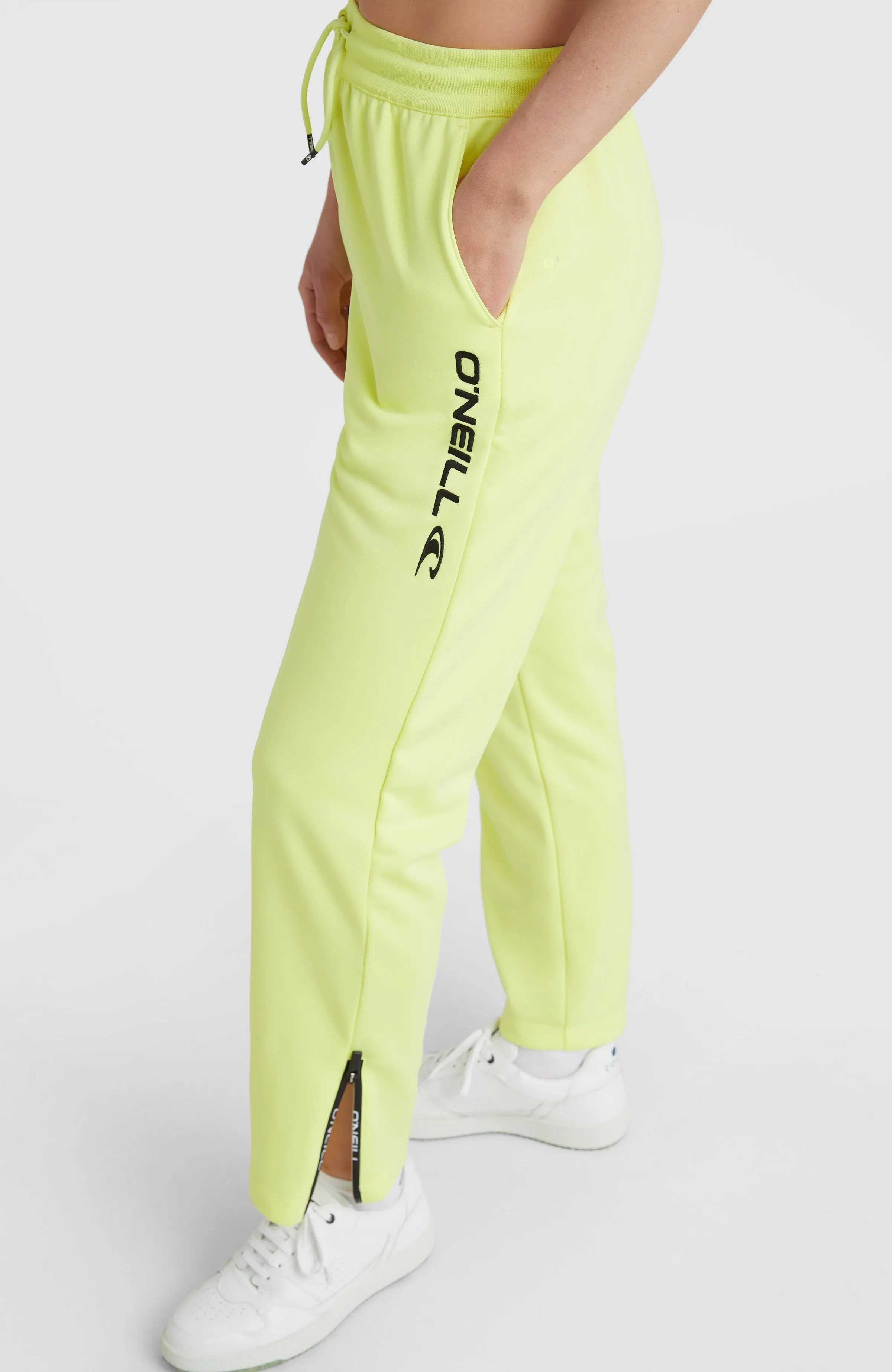 Rutile High-Waist Zip Pants | Sunny Lime