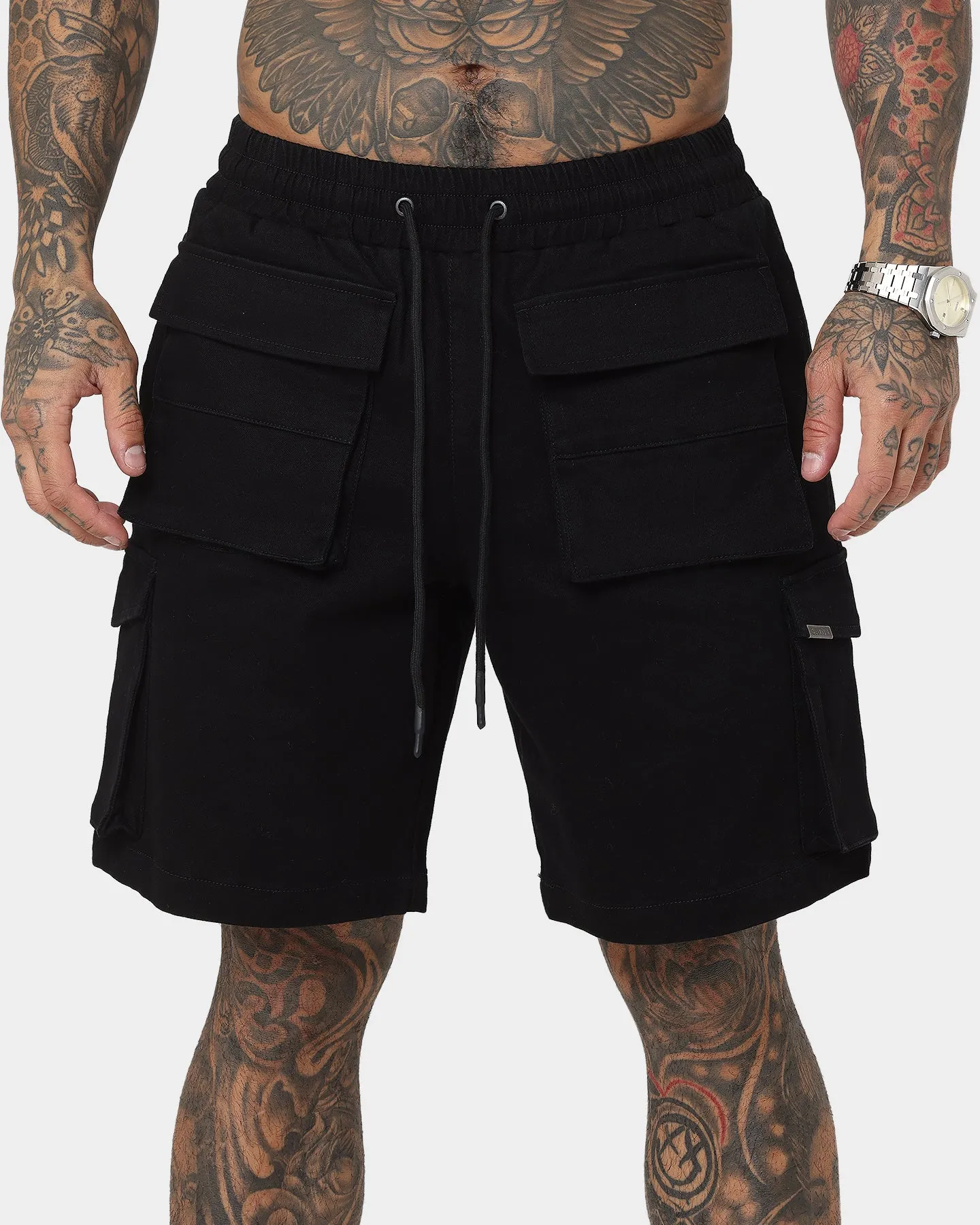 Saint Morta Infantry Cargo Shorts Black