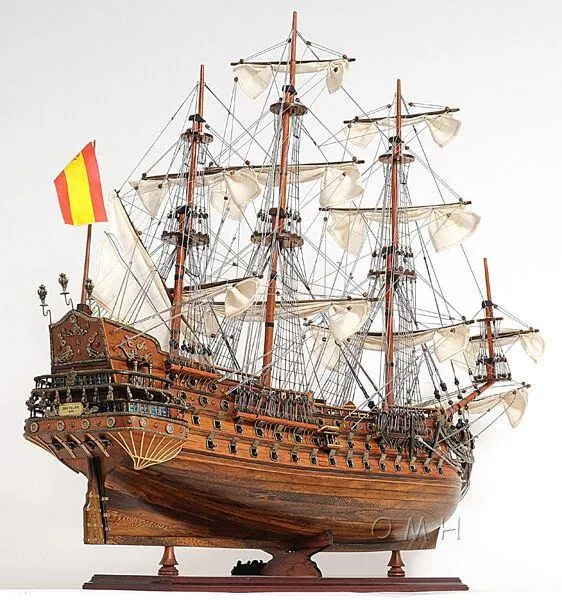 San Felipe Spanish Armada Galleon Large Tall Ship Exclusive Edition Large Wood Model Sailboat Assembled