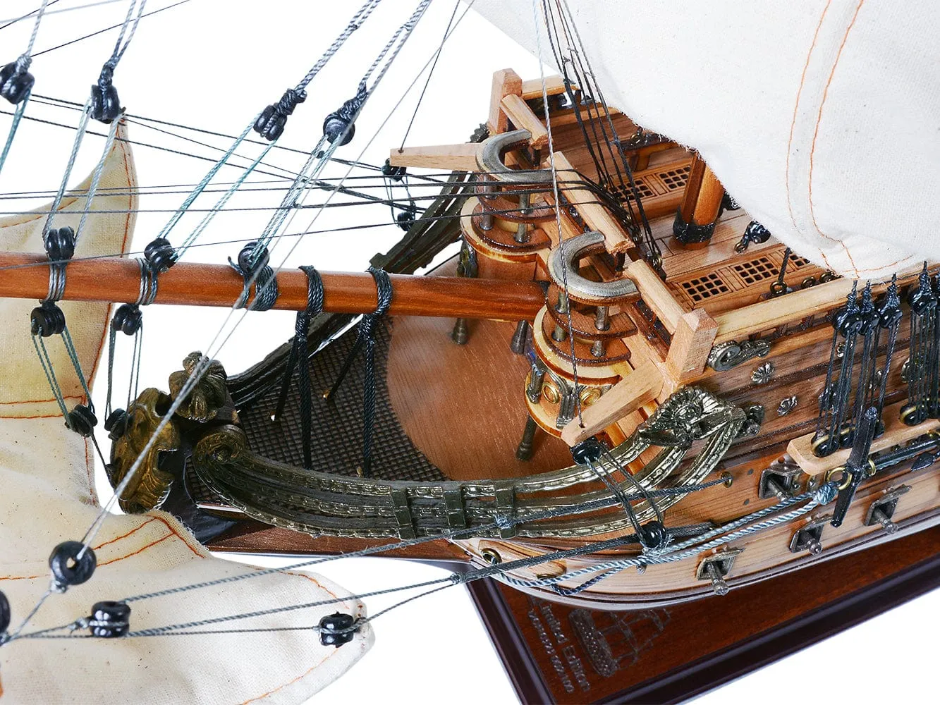 San Felipe Spanish Armada Galleon Tall Ship Medium Wood Model Limited Edition Full Crooked SailsSailboat Assembled