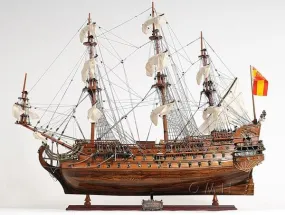 San Felipe Spanish Armada Galleon Tall Ship Medium Wood Model Sailboat Assembled