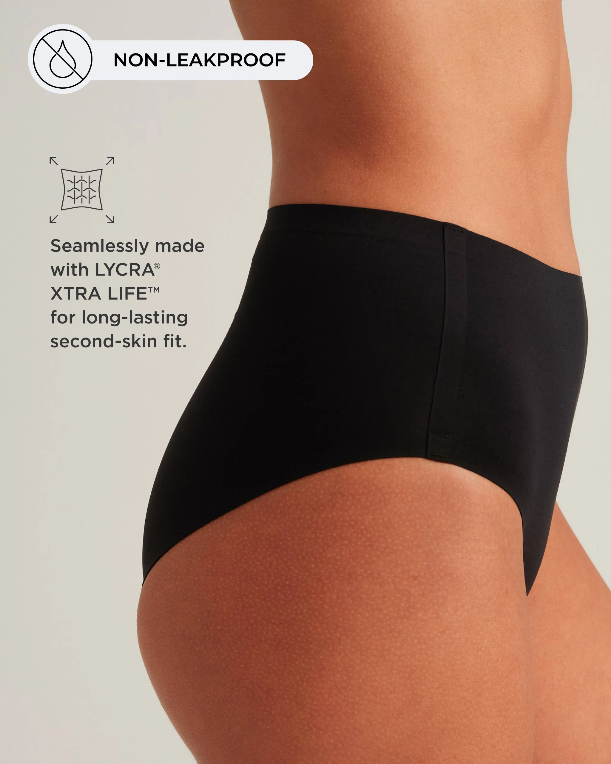 Seamless High Waist — Non-Leakproof