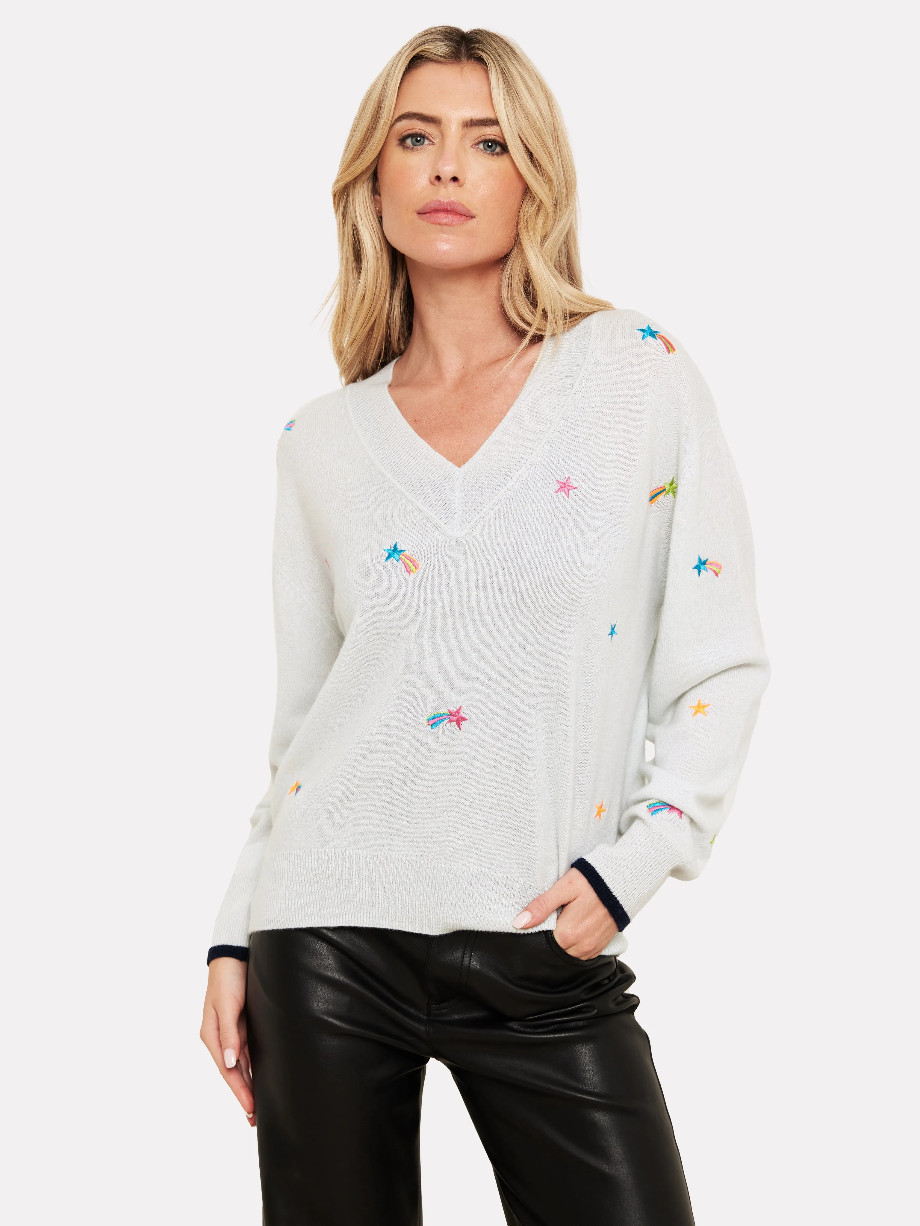 Shooting Star Cashmere V-Neck