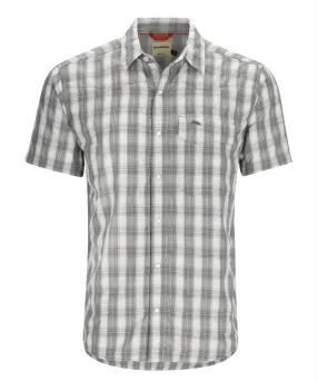 Simms Big Sky Short Sleeve: Exuma Plaid with Oyster logo