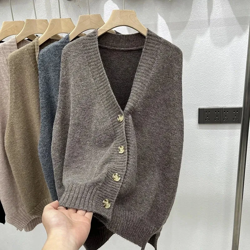 Solid Color Classic Cardigan Vest Women's V-Neck Sleeveless Waistcoat Maternity Knitwear Pregnant's Top Great Quality C-179