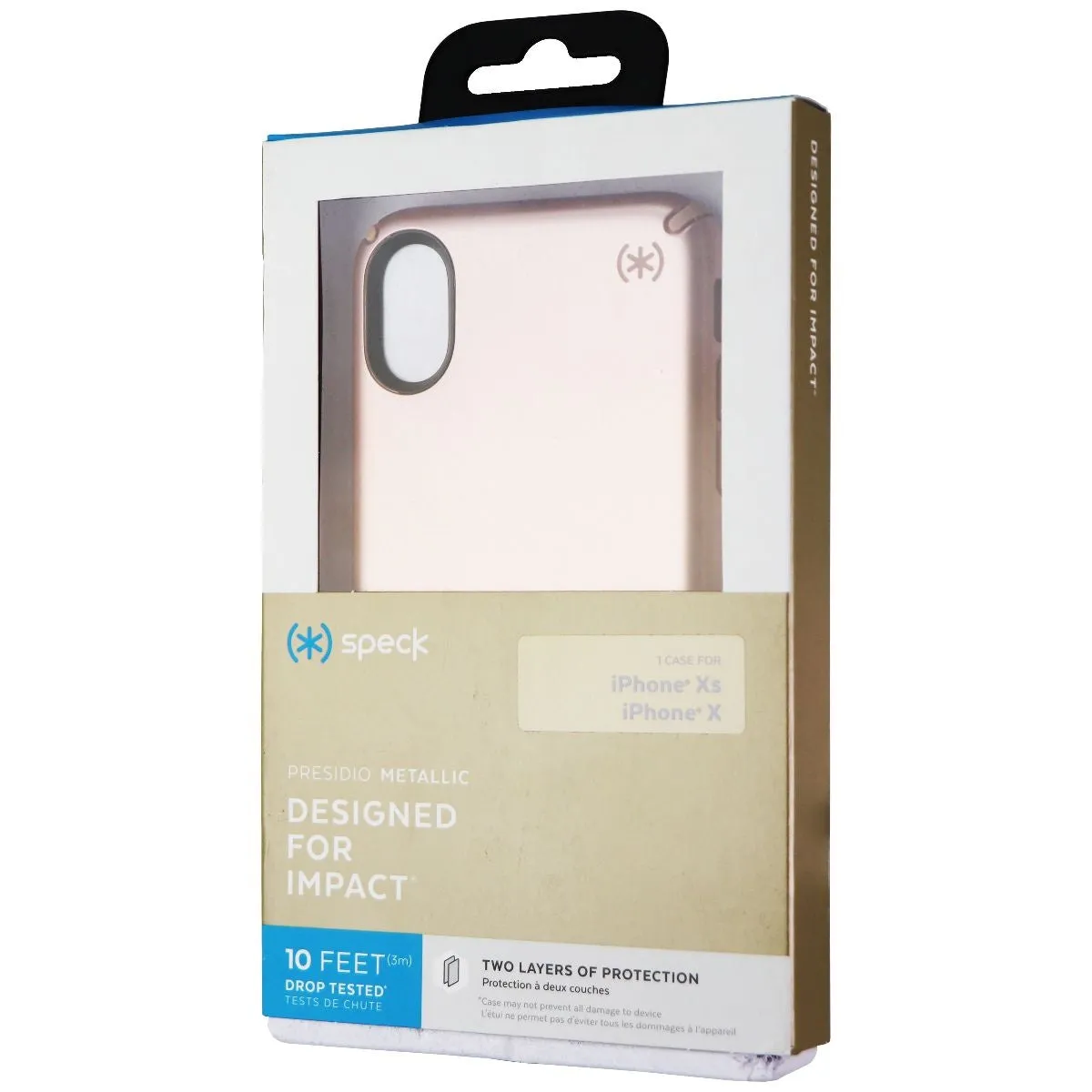 Speck Presidio Metallic Case for Apple iPhone Xs/X - Rose Gold/Dahlia Peach