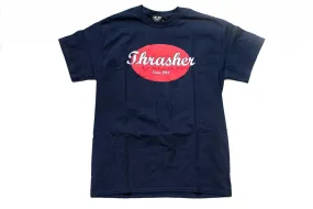 THRASHER OVAL LOGO S/S T-SHIRT NAVY