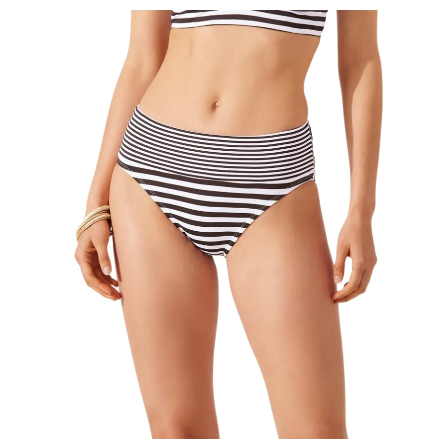 Tommy Bahama High Waist Bottom SS200272 - Breaker Bay Stripe Double Chocolate