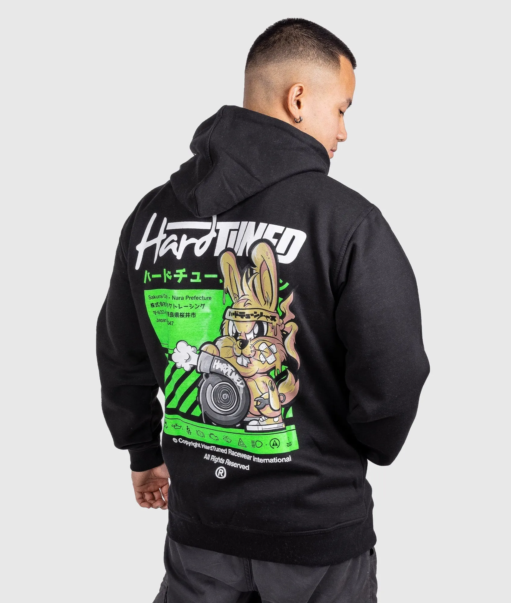 Turbo Bunny Hoodie - Black