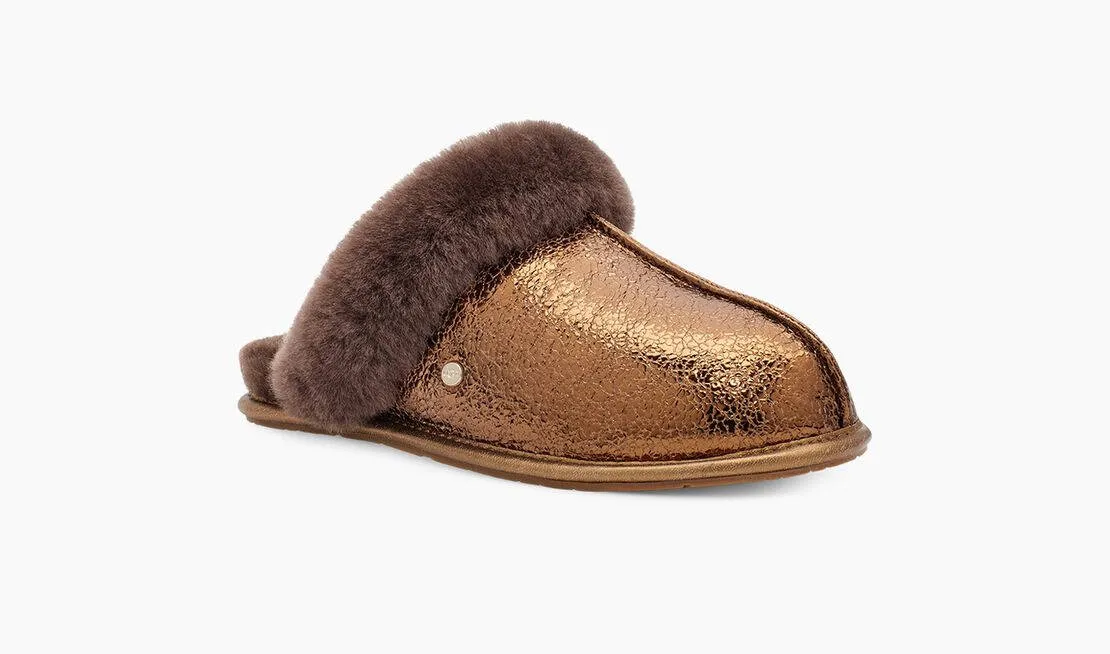 UGG Womens Scuffette II Metallic Sparkle Bronze