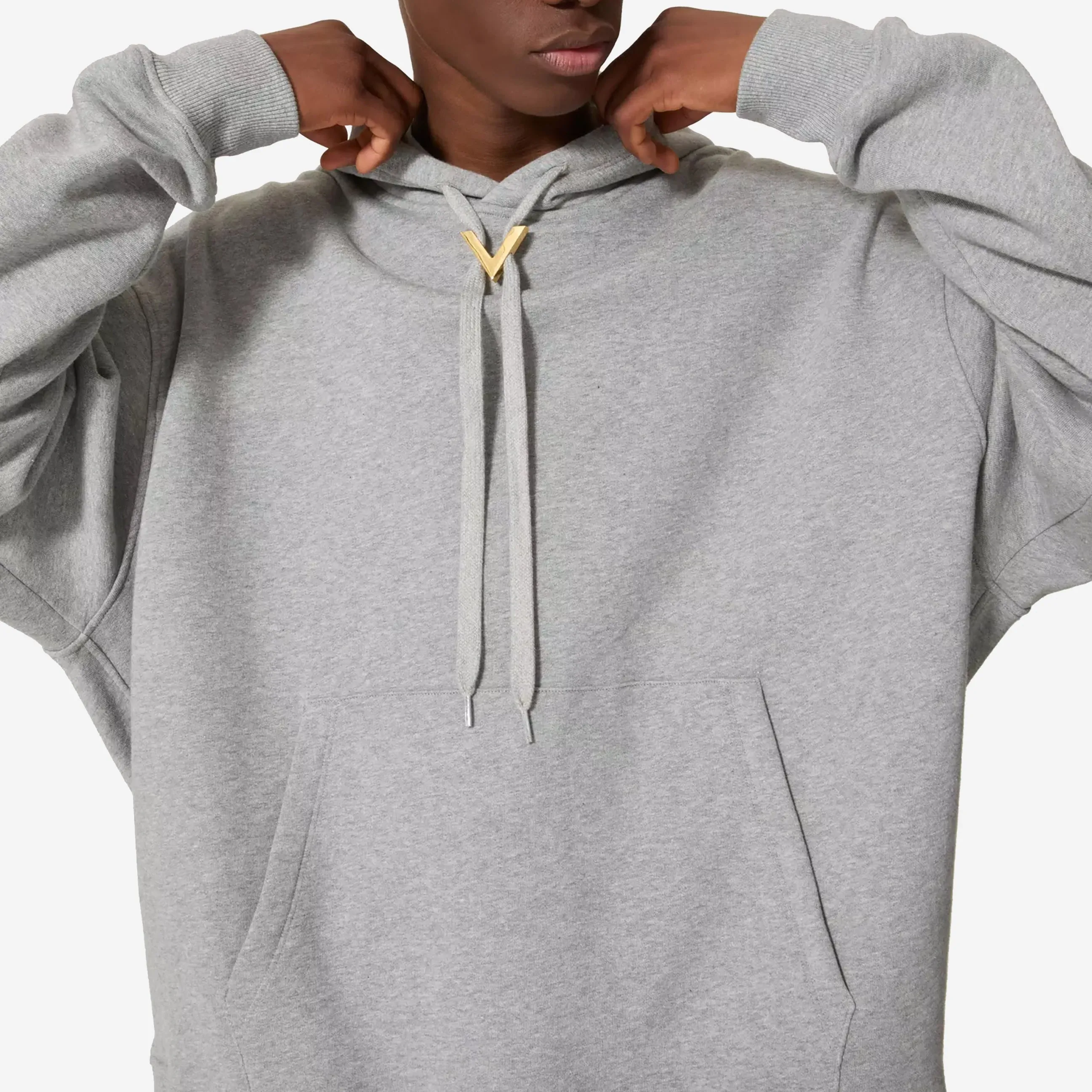 Valentino Garavani Metallic V Detail Hoodie