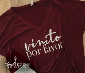 Vinito Por Favor Shirt, Funny Tee for Wine Lovers, Custom Any Color or style