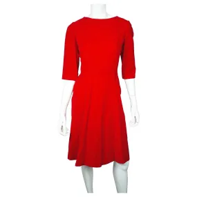 Vintage 1960s Dress Red Velvet Valentines Day Size Small Medium