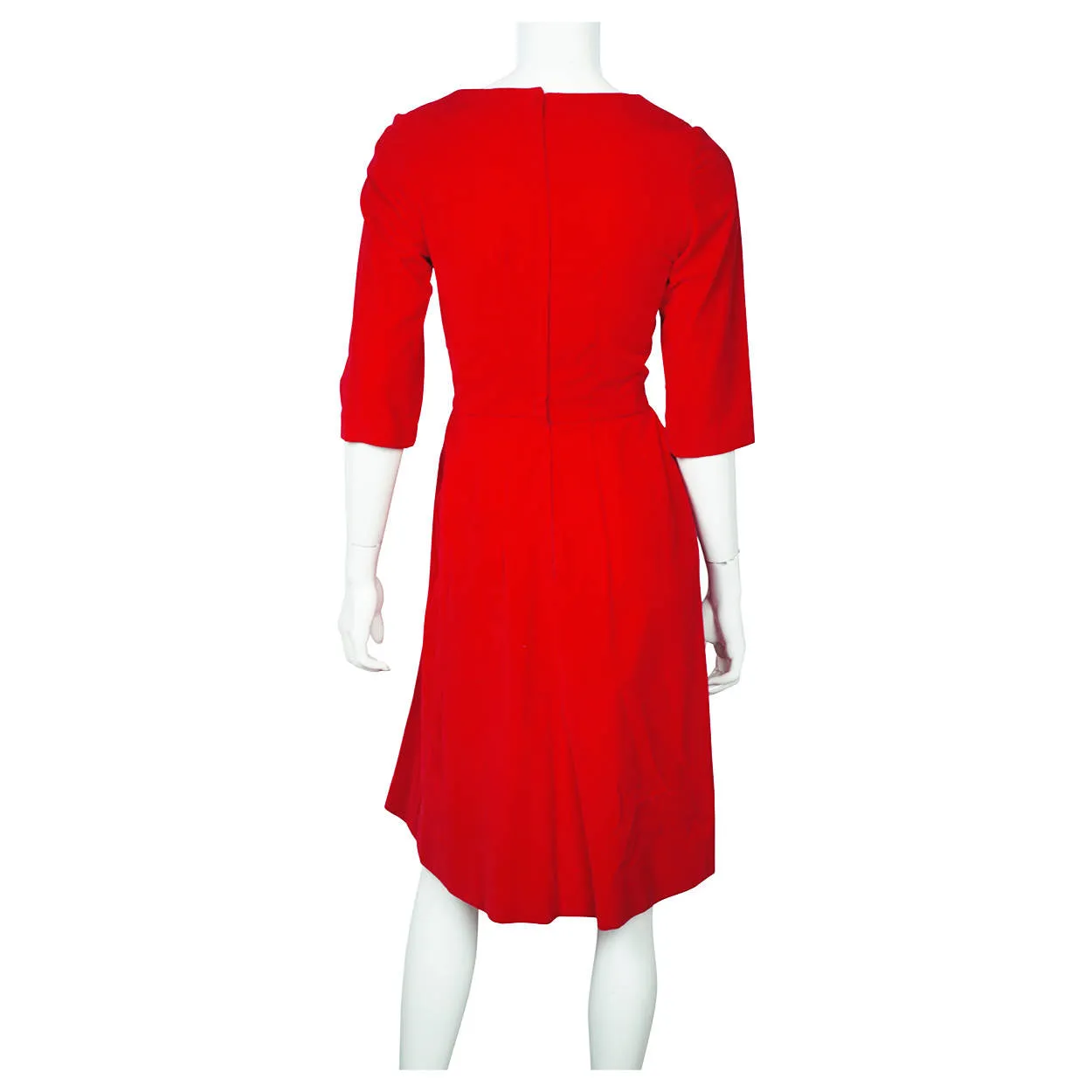 Vintage 1960s Dress Red Velvet Valentines Day Size Small Medium