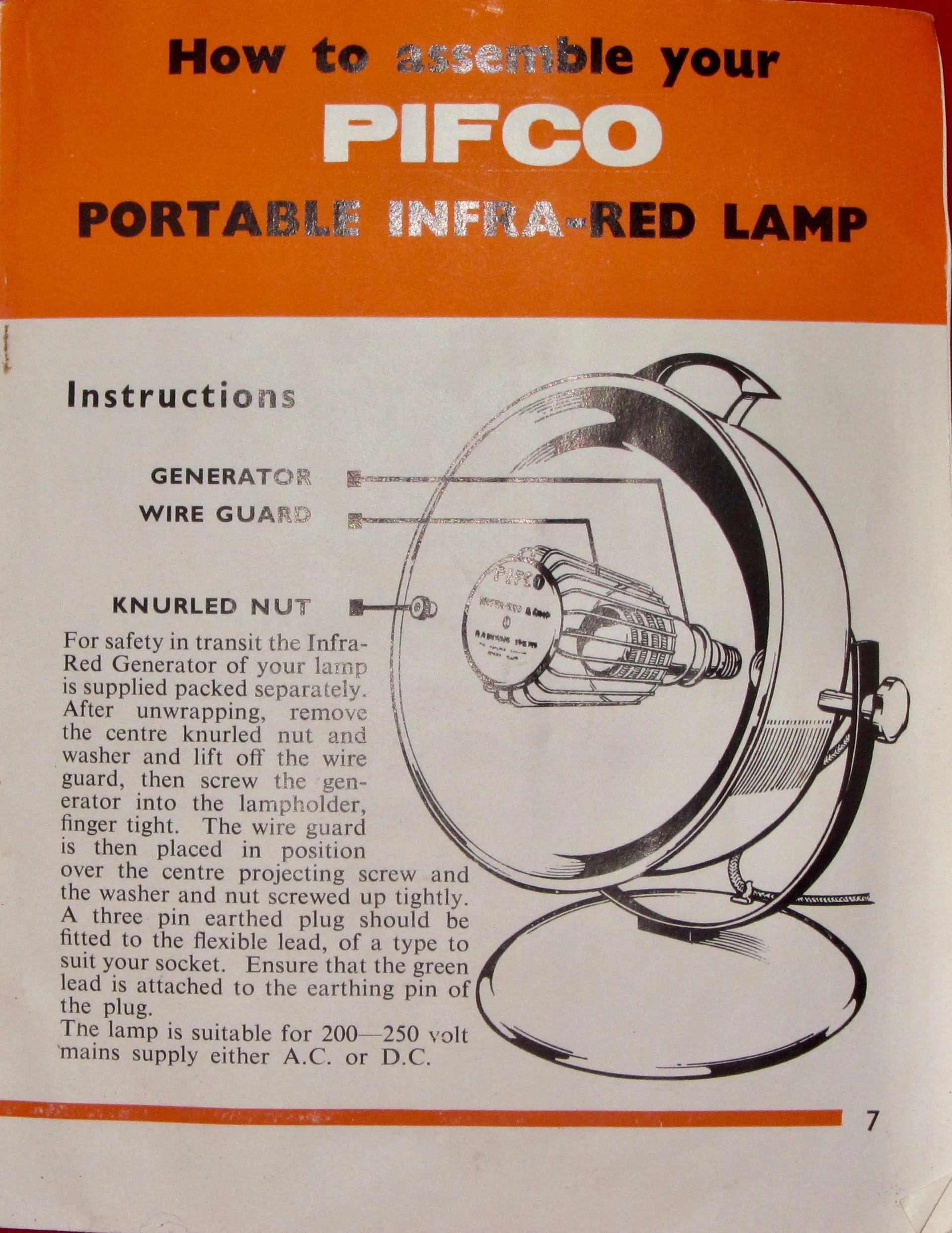 Vintage PIFCO Infra Red Medical Lamp Repurposed As A Desk Lamp