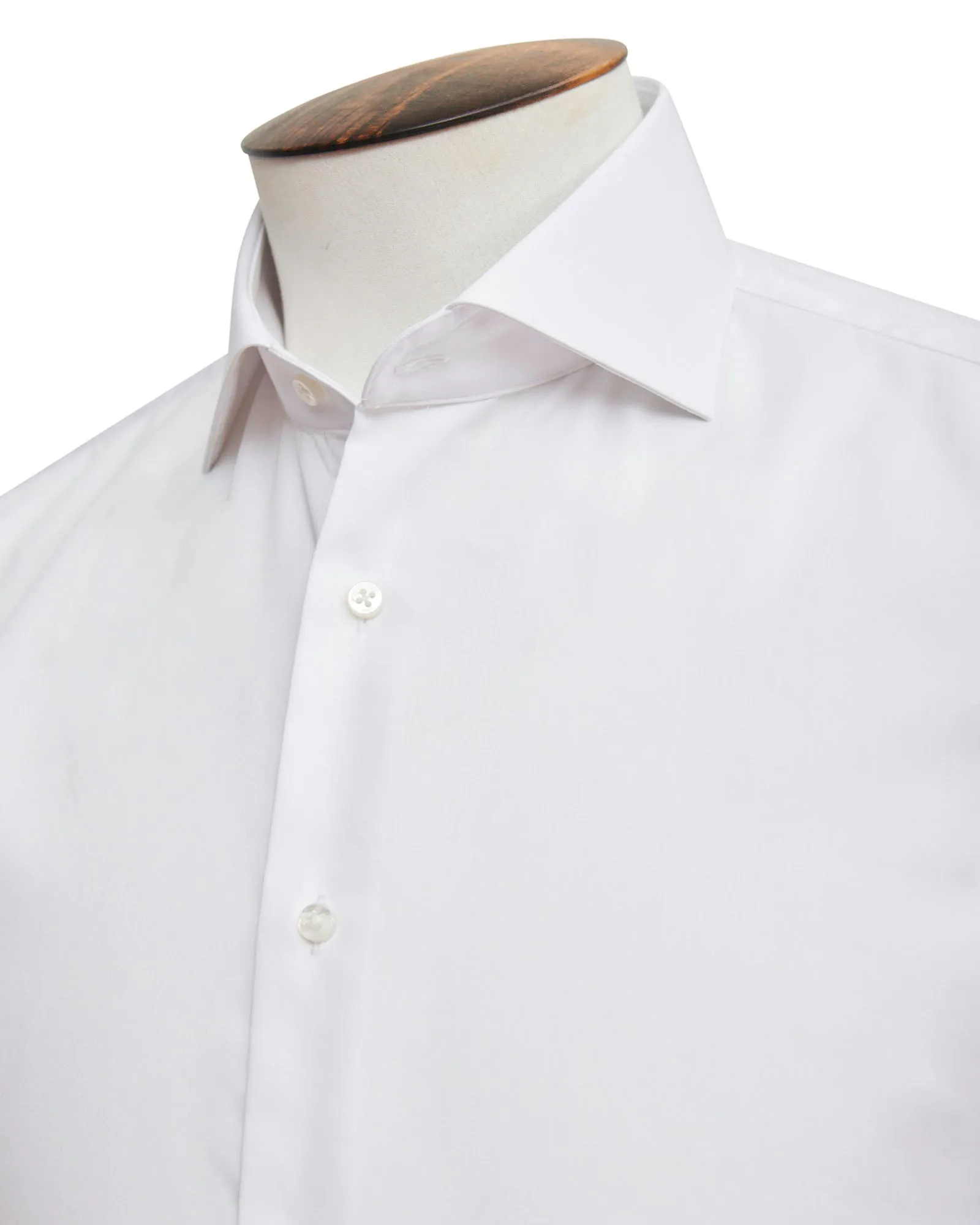 White Cutaway Collar Regular Fit Shirt Production Sample