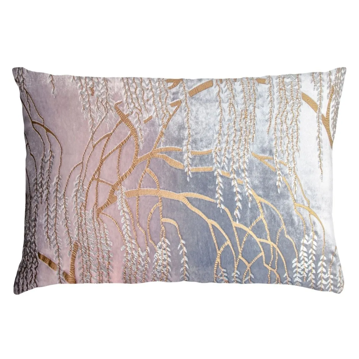 Willow Metallic Moonstone Velvet Pillow by Kevin O'Brien Studio