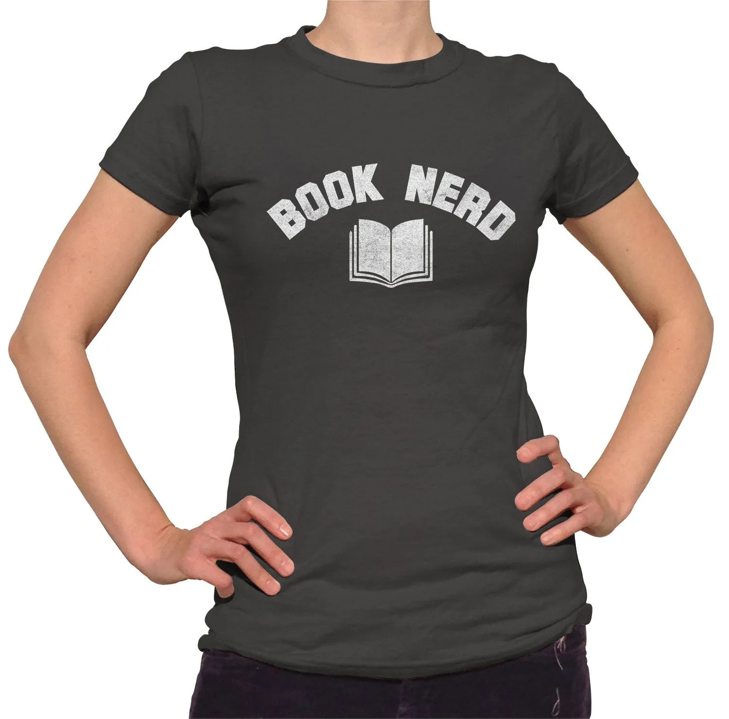 Women's Book Nerd Vintage T-Shirt Geeky Nerdy Literary