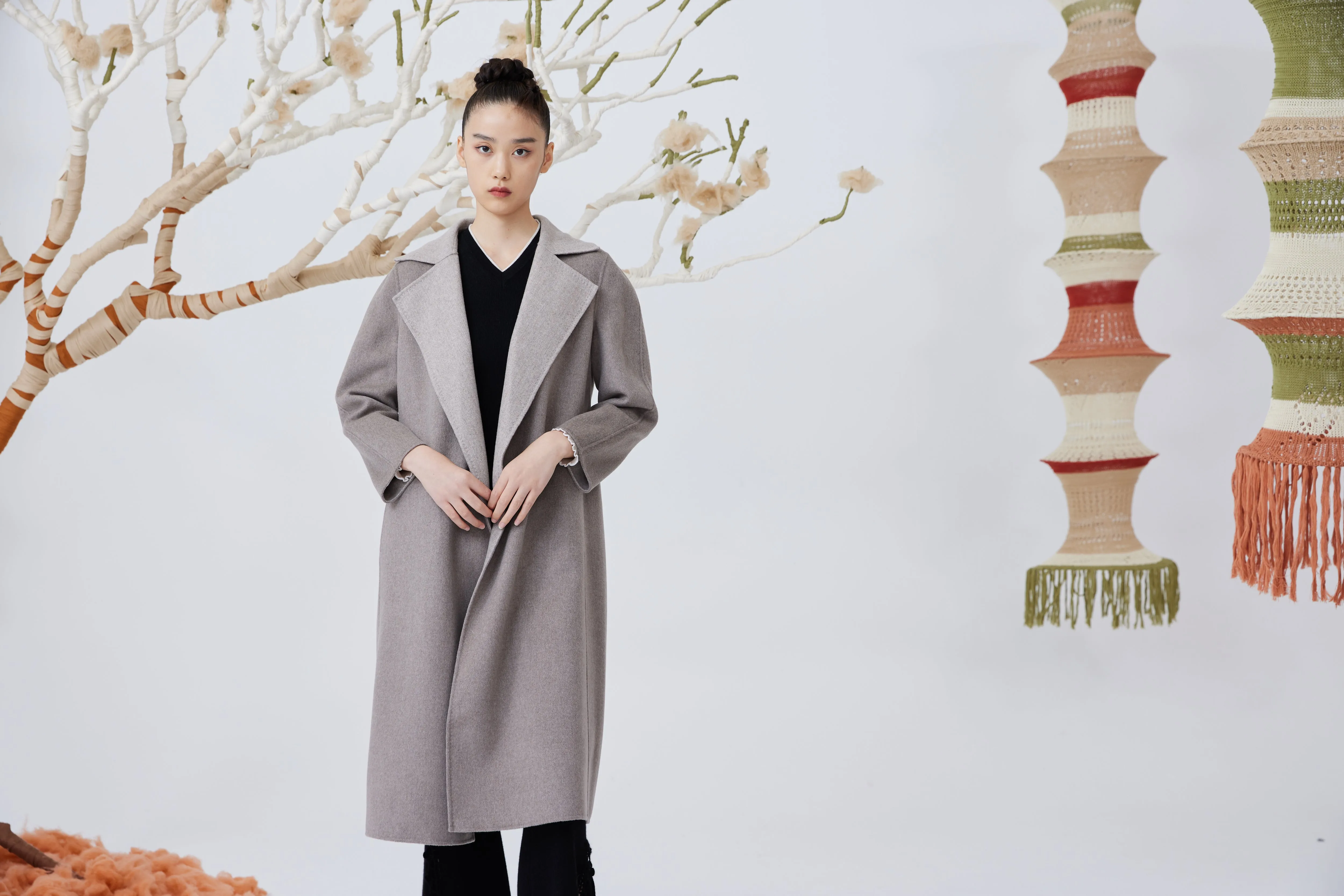 Women's casual cashmere coat