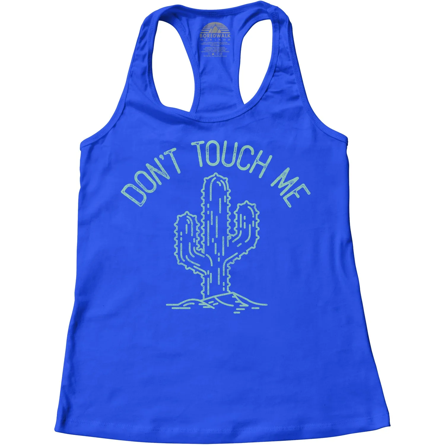 Women's Don't Touch Me Cactus Racerback Tank Top