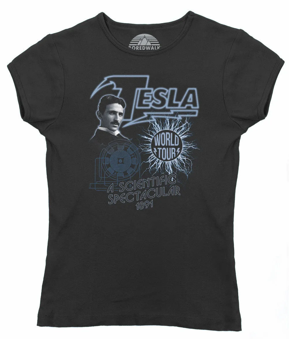 Women's Nikola Tesla World Tour T-Shirt - Geeky Cool Science