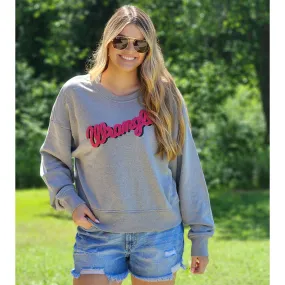 Wrangler Women's Grey & Pink Logo Sweatshirt