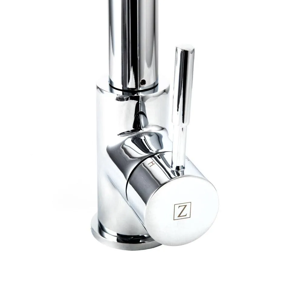 ZLINE Apollo Pull Down Spring Single Handle Kitchen Faucet in Chrome (APL-KF-CH)