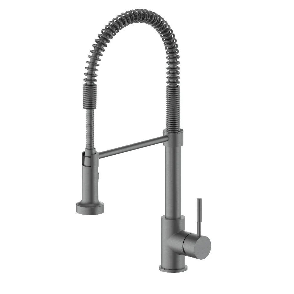 ZLINE Apollo Pull Down Spring Single Handle Kitchen Faucet in Gun Metal (APL-KF-GM)