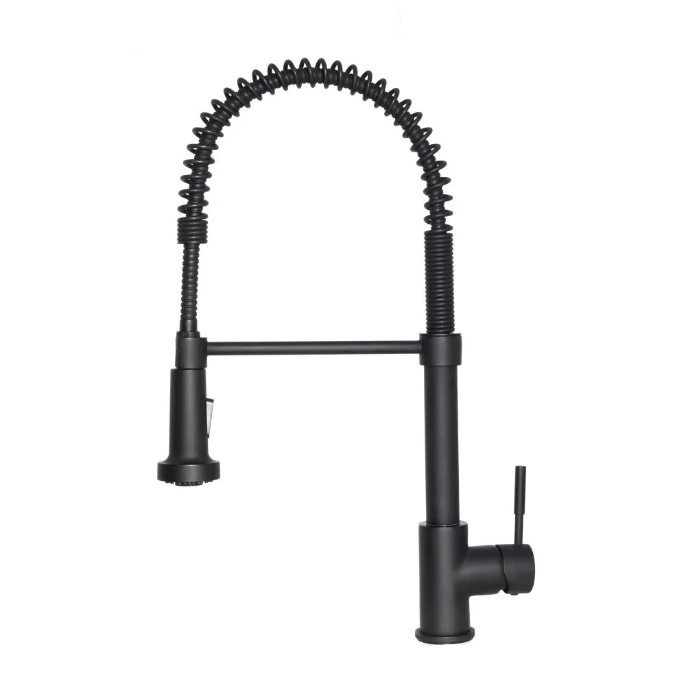 ZLINE Apollo Pull Down Spring Single Handle Kitchen Faucet in Matte Black (APL-KF-MB)