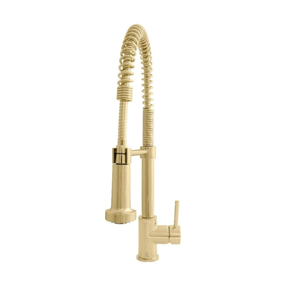 ZLINE Apollo Pull Down Spring Single Handle Kitchen Faucet in Polished Gold (APL-KF-PG)