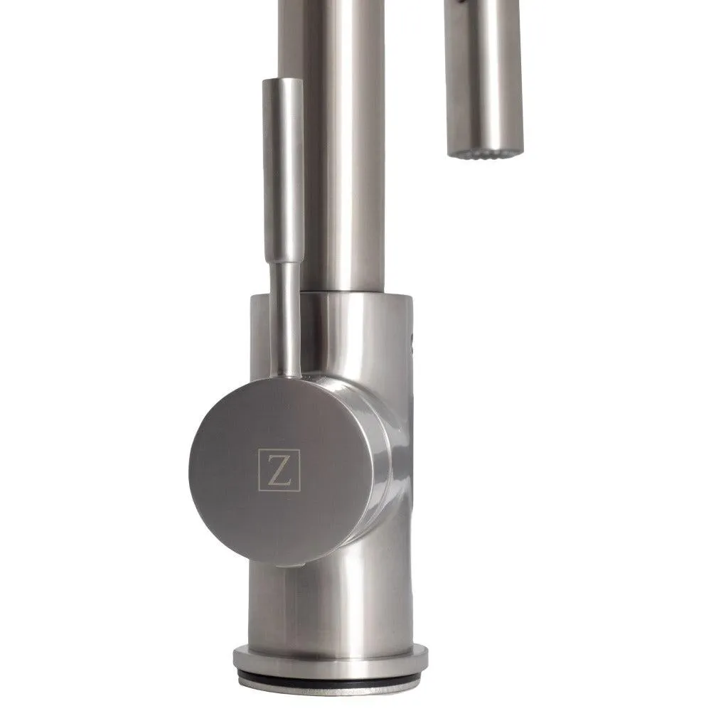 ZLINE Arthur Pull Down Single Handle Kitchen Faucet in Brushed Nickel (ATH-KF-BN)